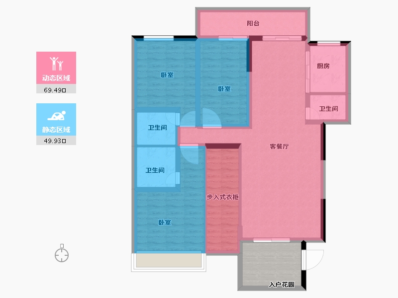 广东省-汕头市-金煌时代雅园-114.00-户型库-动静分区