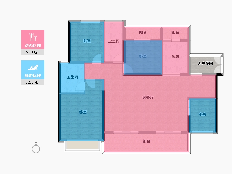 广东省-惠州市-方直君御-124.27-户型库-动静分区