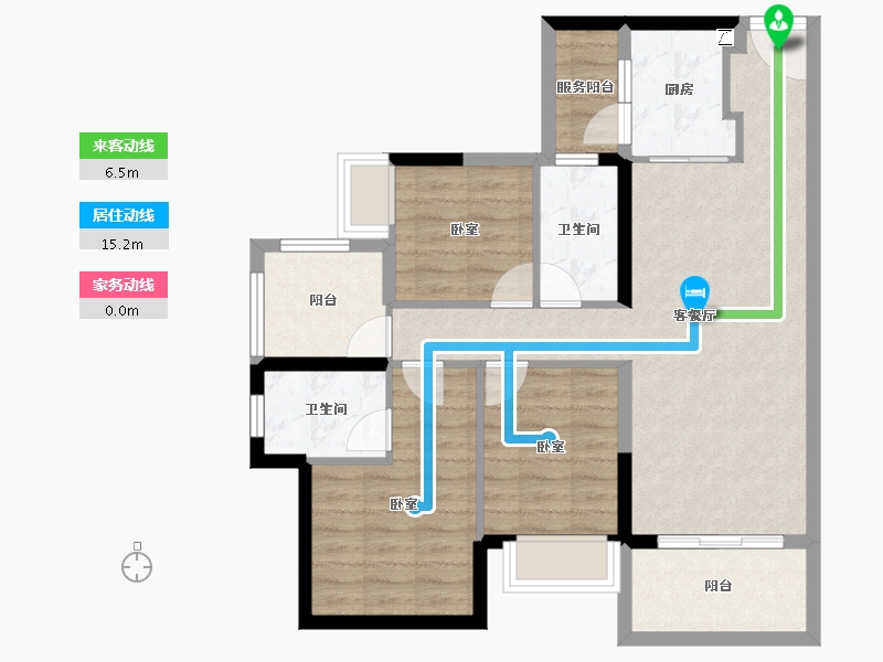 广东省-湛江市-湛江爱琴海国际广场-83.06-户型库-动静线