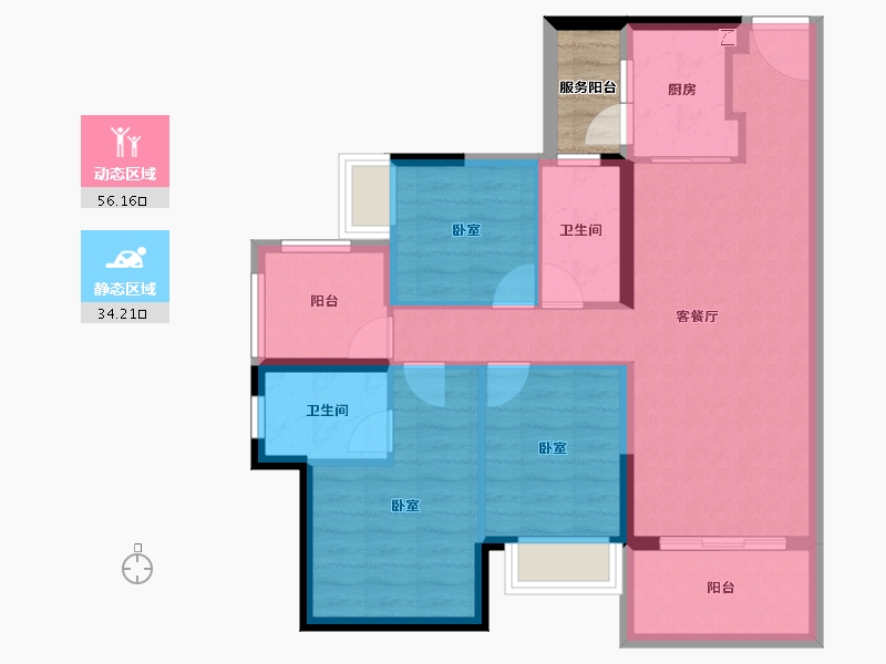 广东省-湛江市-湛江爱琴海国际广场-83.06-户型库-动静分区