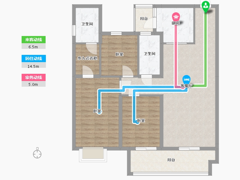 湖南省-株洲市-碧桂园醴陵府-100.05-户型库-动静线