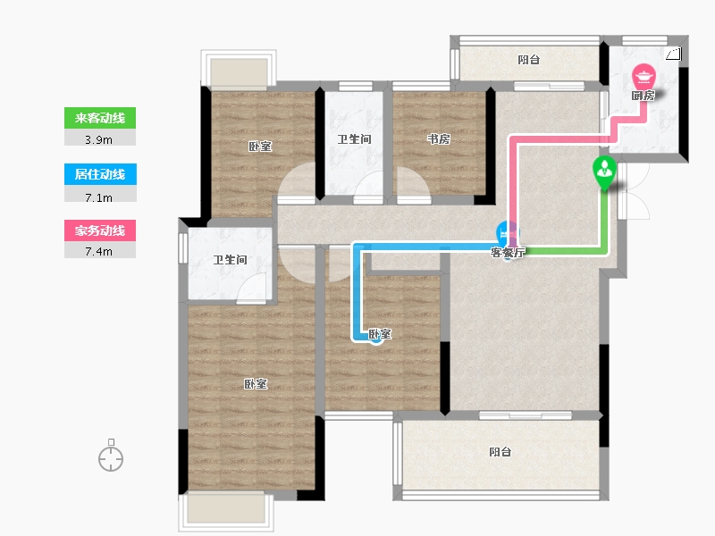 湖北省-宜昌市-弘洋·新都汇-112.21-户型库-动静线