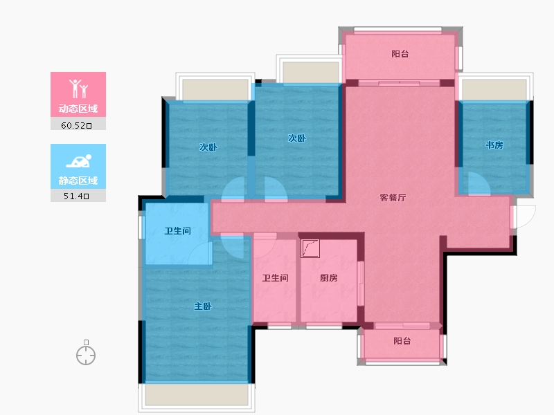 湖南省-湘潭市-东旭鸿基楚天府-99.10-户型库-动静分区