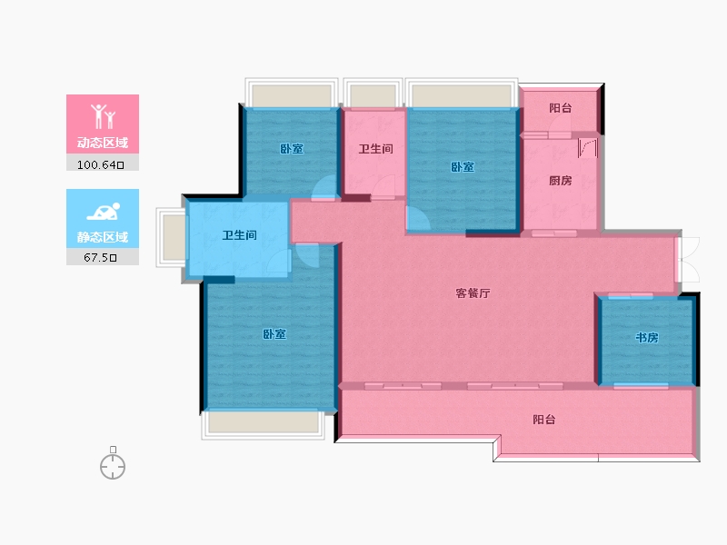 广东省-惠州市-方直君御-152.40-户型库-动静分区