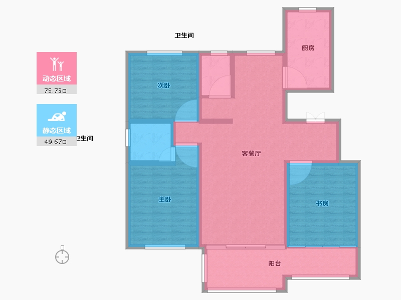 山东省-威海市-天亿城-113.00-户型库-动静分区