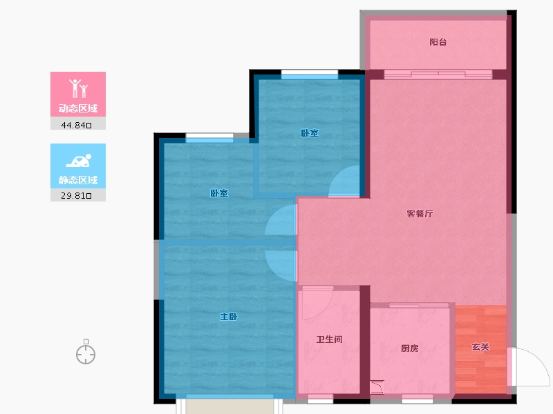 湖南省-长沙市-恒大御景天下-67.23-户型库-动静分区