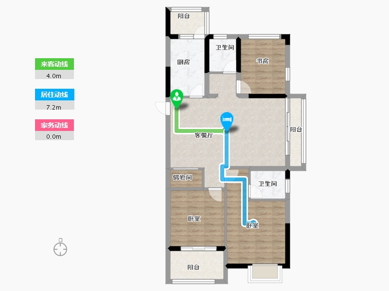 浙江省-宁波市-雍华府-88.00-户型库-动静线