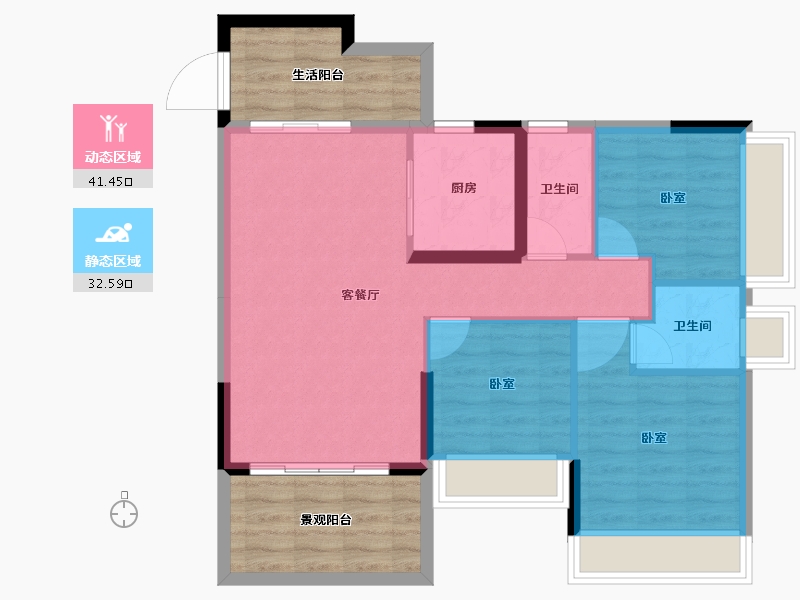 广东省-湛江市-千和园-81.19-户型库-动静分区