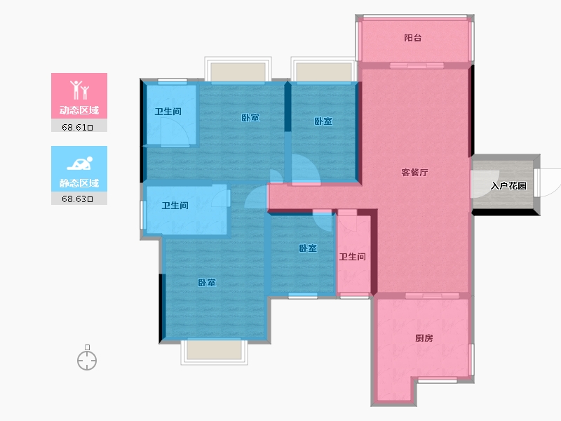 广东省-佛山市-乐添星际半岛-128.00-户型库-动静分区