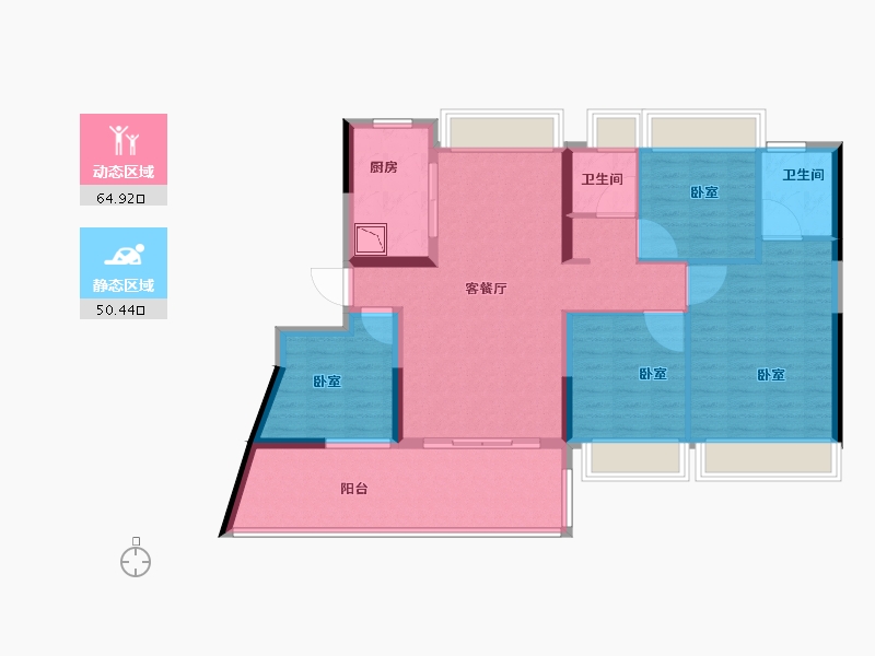 广东省-广州市-中铁诺德·阅泷-103.20-户型库-动静分区