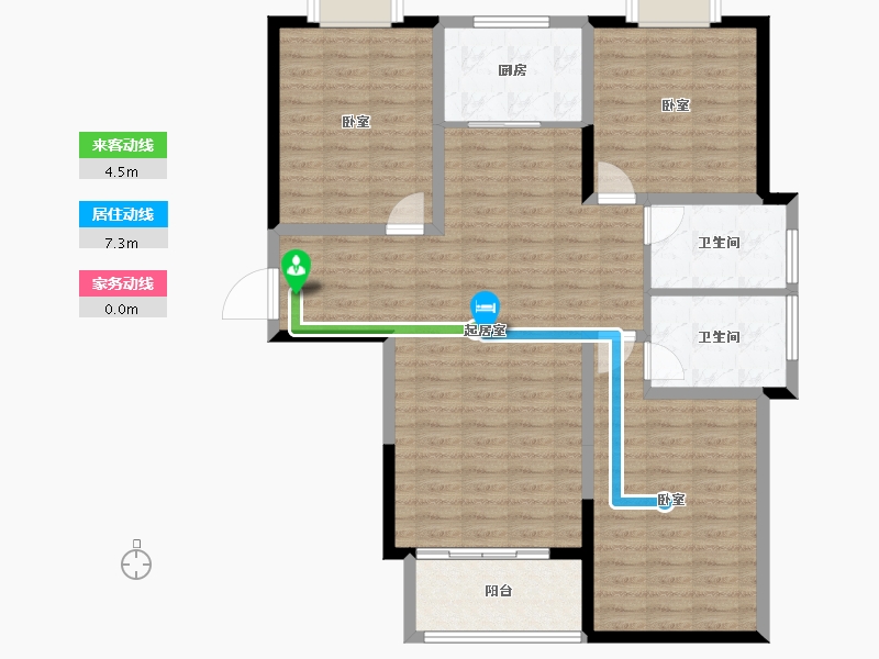 山东省-潍坊市-虞河生活城-108.99-户型库-动静线