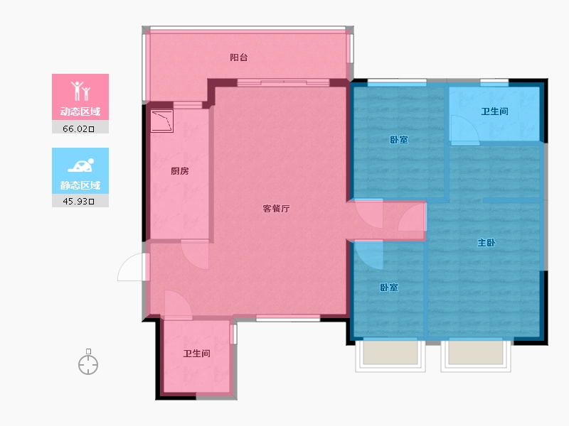 广东省-广州市-恒大鼎湖豪庭-101.00-户型库-动静分区