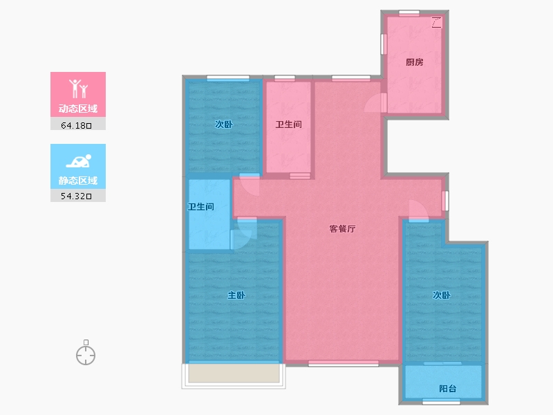 山东省-潍坊市-东方天韵韵和园-106.00-户型库-动静分区