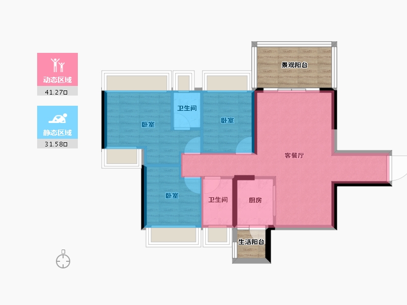 广东省-湛江市-千和园-75.21-户型库-动静分区