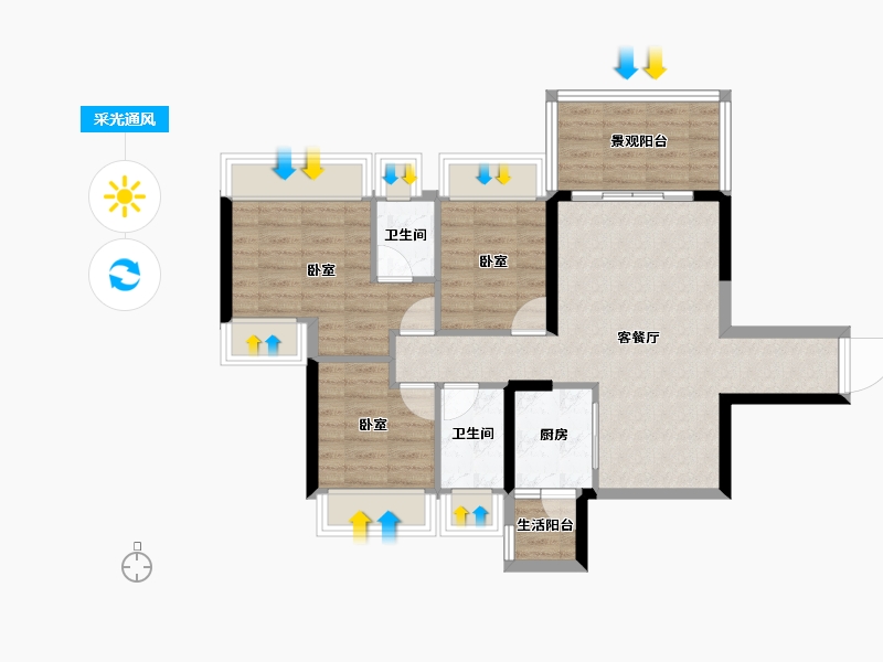 广东省-湛江市-千和园-75.21-户型库-采光通风