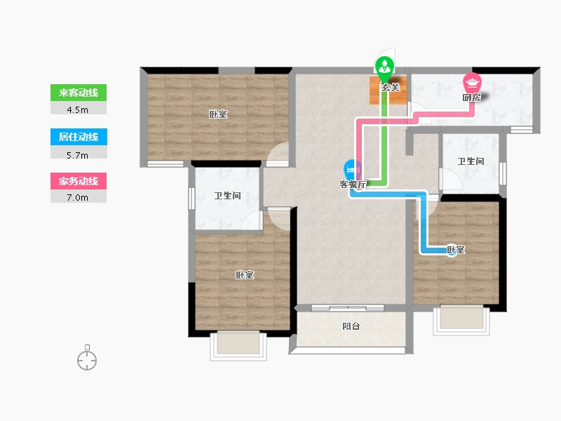 河南省-信阳市-翠竹阁-98.48-户型库-动静线