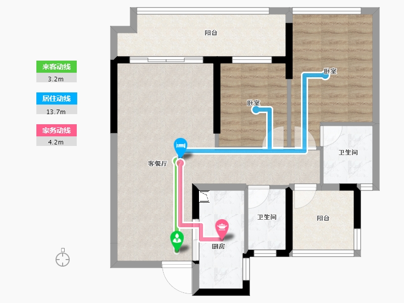 广东省-广州市-国瑞山湖海庄园-75.53-户型库-动静线