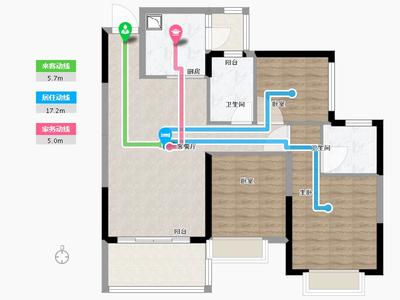 广东省-广州市-恒大鼎湖豪庭-94.00-户型库-动静线