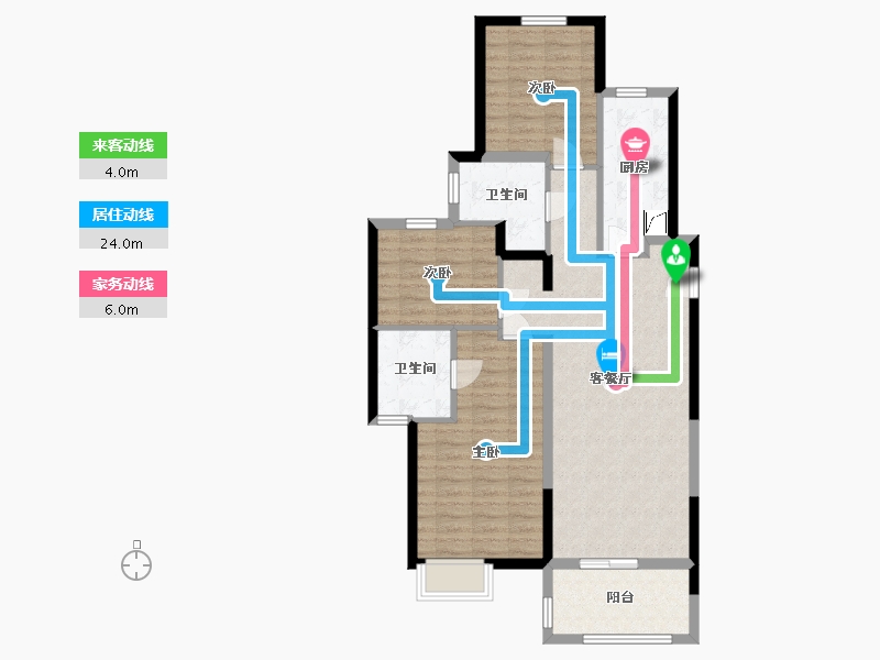 湖南省-长沙市-新力帝泊湾-91.07-户型库-动静线