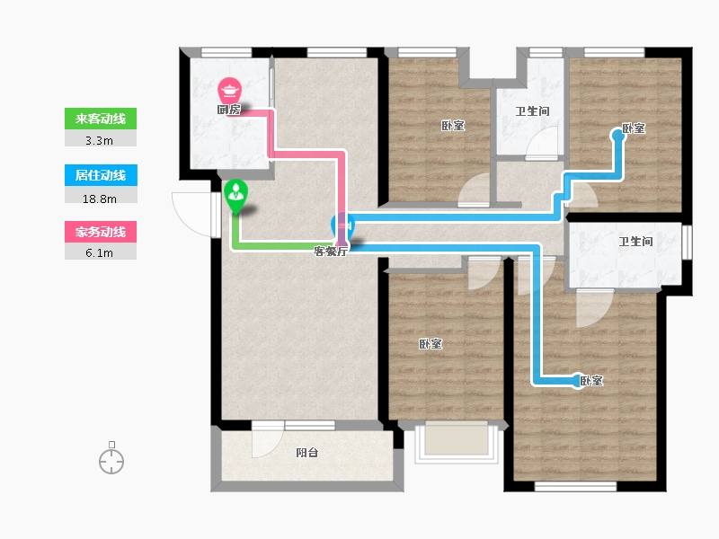 湖北省-武汉市-兰亭大境-109.00-户型库-动静线