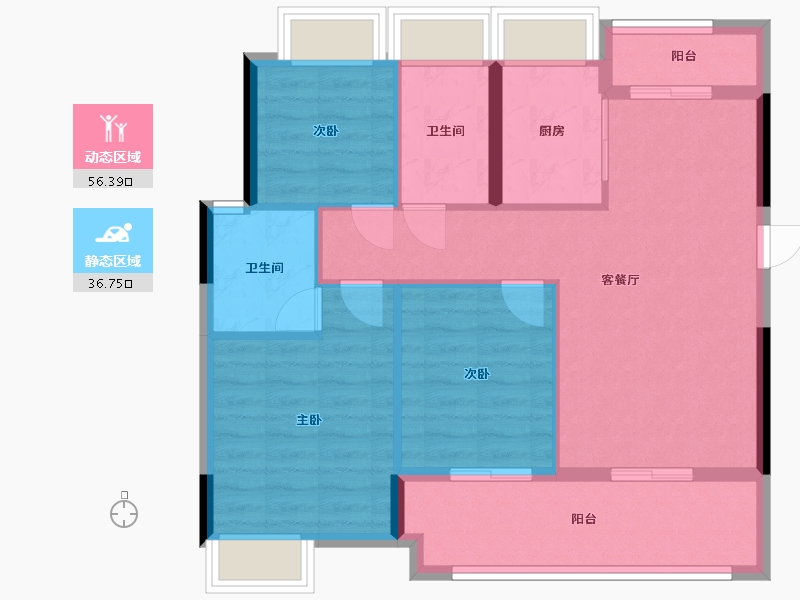 广东省-惠州市-泰丰牧马湖-83.96-户型库-动静分区