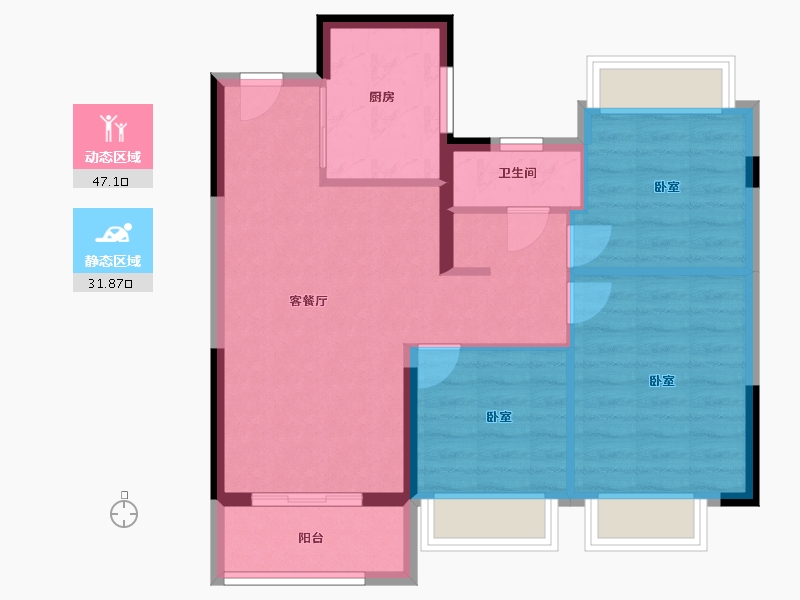 江苏省-无锡市-上城壹号-71.01-户型库-动静分区