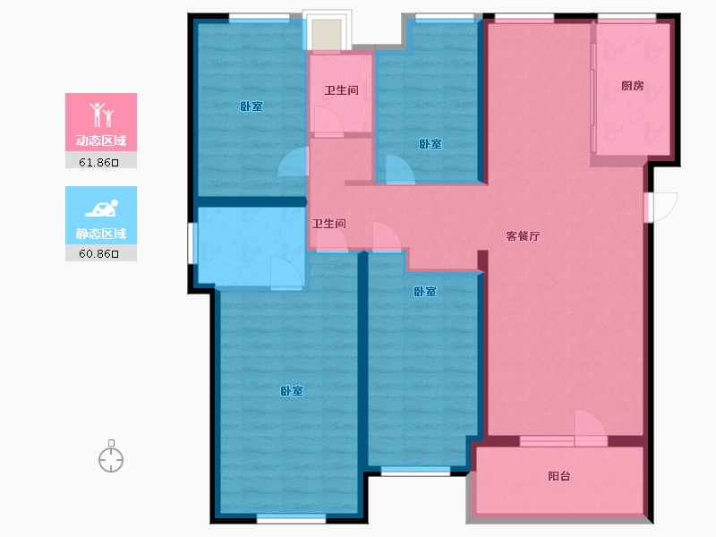 湖北省-武汉市-兰亭大境-110.00-户型库-动静分区