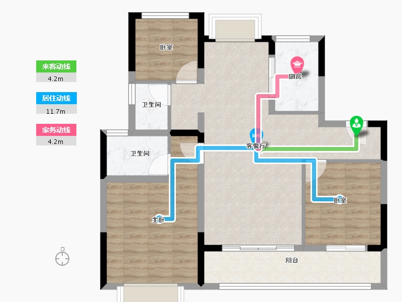 江苏省-无锡市-上城壹号-85.00-户型库-动静线