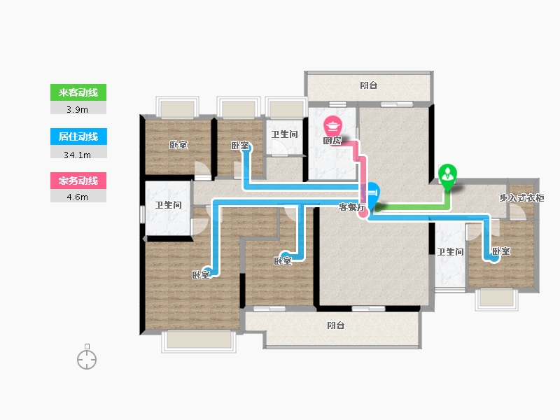 湖南省-株洲市-碧桂园醴陵府-154.93-户型库-动静线