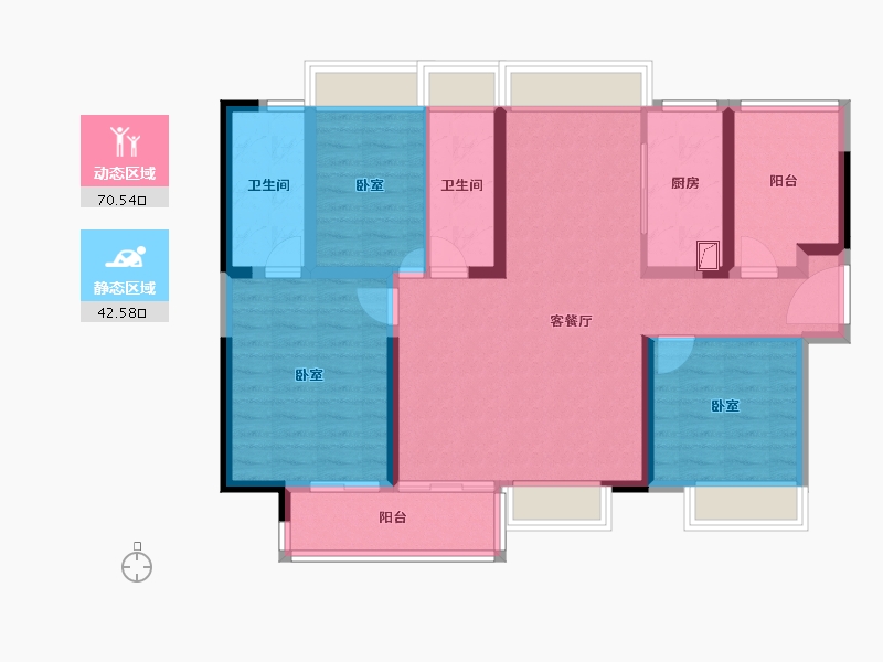 广东省-佛山市-鑫苑城-100.75-户型库-动静分区