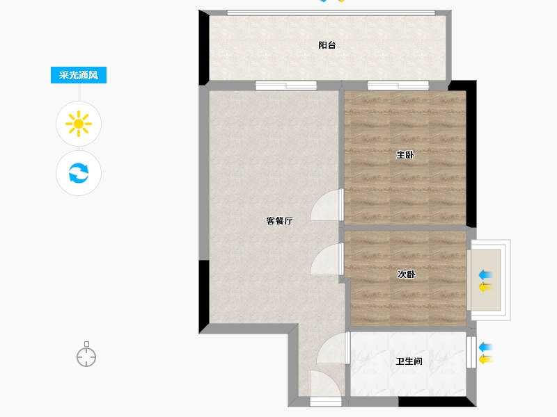 广东省-惠州市-富力湾-53.17-户型库-采光通风