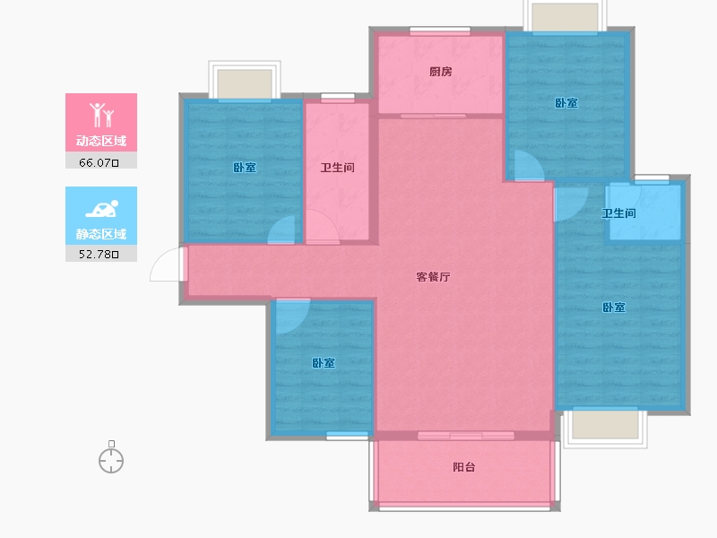 湖北省-孝感市-悟星城-108.60-户型库-动静分区