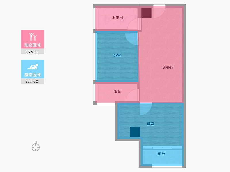 广东省-湛江市-荣福君至壹号-43.60-户型库-动静分区