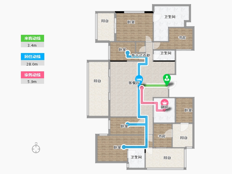 广东省-佛山市-越秀星汇名庭-219.01-户型库-动静线