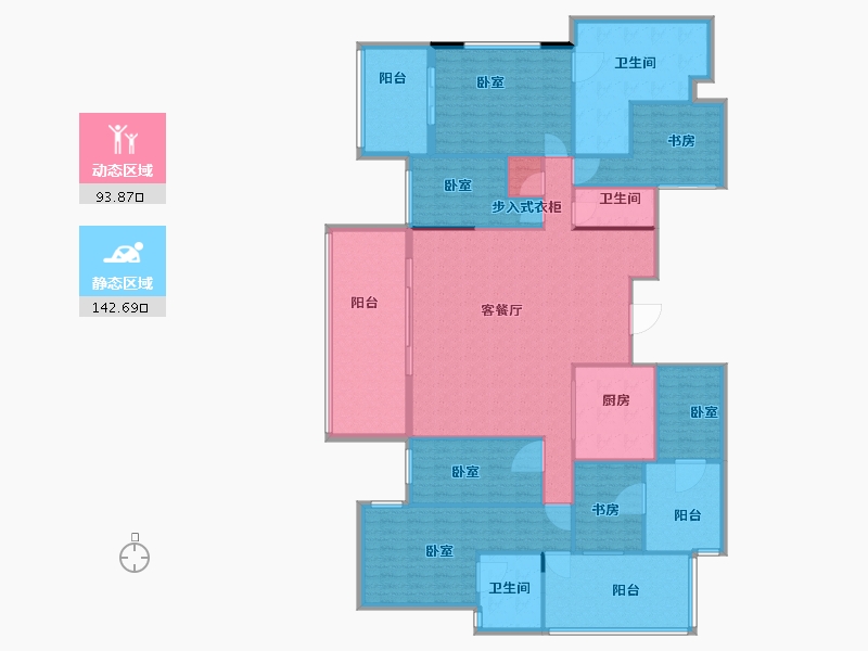 广东省-佛山市-越秀星汇名庭-219.01-户型库-动静分区