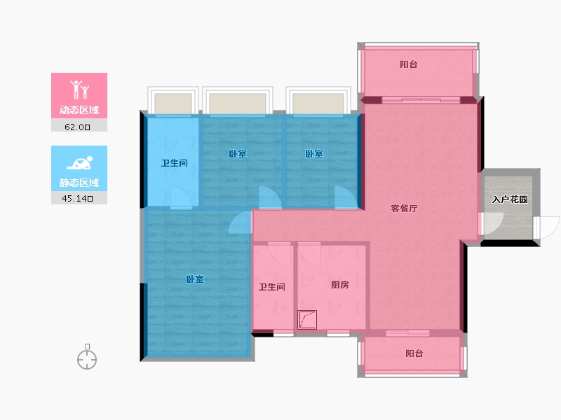 广东省-佛山市-越秀星汇名庭-101.00-户型库-动静分区