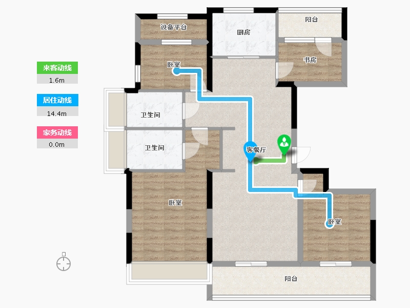 浙江省-舟山市-金宸府-113.34-户型库-动静线