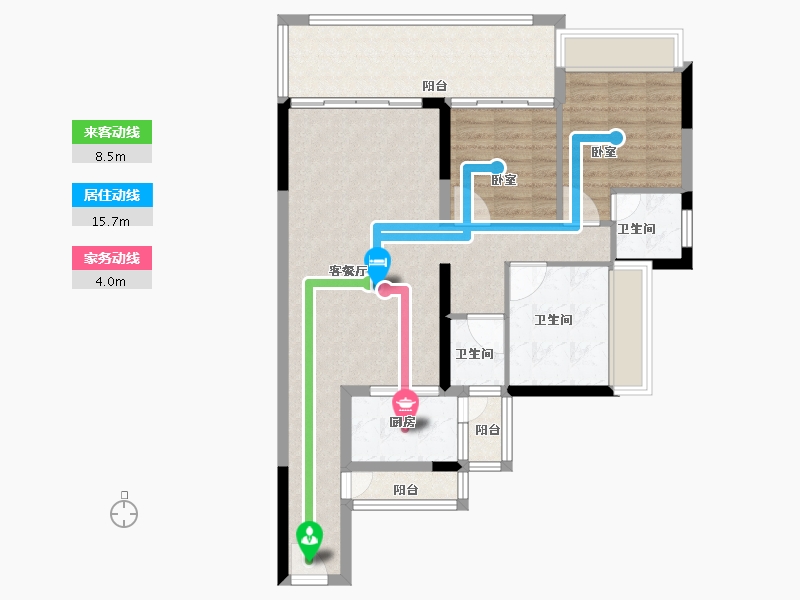 广东省-湛江市-冠利万科苑-92.37-户型库-动静线