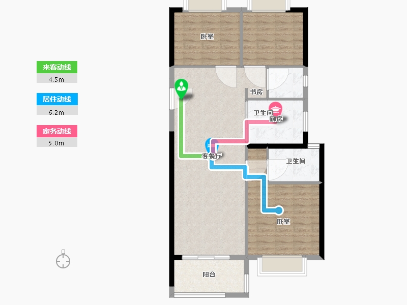 湖北省-武汉市-新城璞樾门第-95.00-户型库-动静线