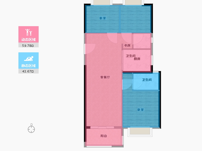 湖北省-武汉市-新城璞樾门第-95.00-户型库-动静分区