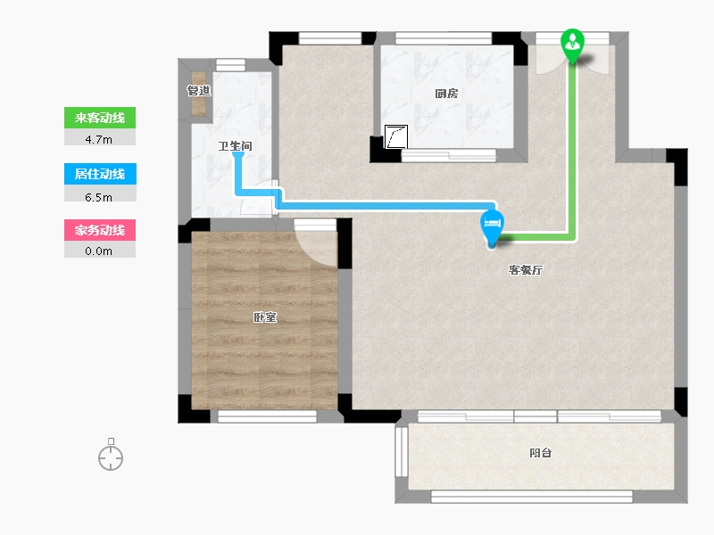 湖南省-长沙市-金地艺境-63.47-户型库-动静线