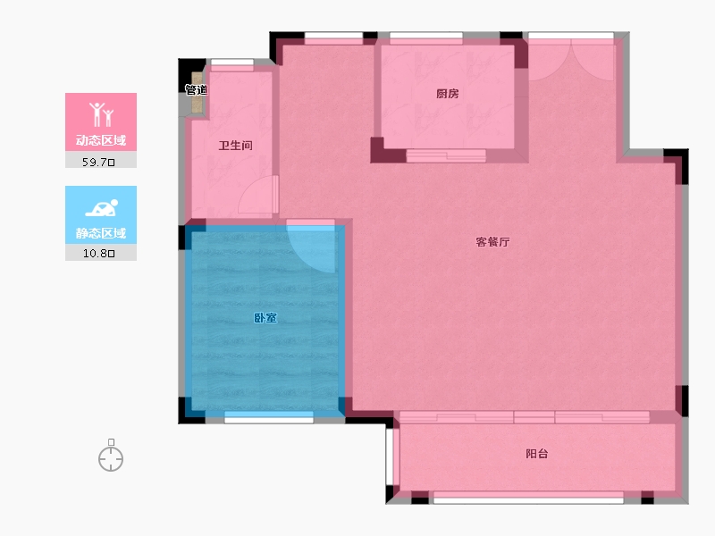 湖南省-长沙市-金地艺境-63.77-户型库-动静分区