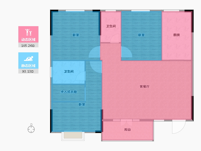 湖北省-宜昌市-华强·凤凰城-186.07-户型库-动静分区