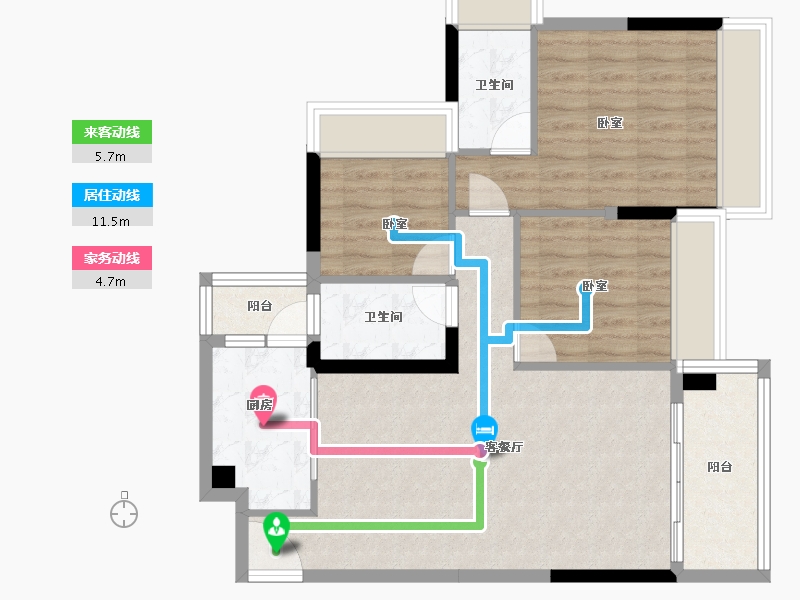 广东省-广州市-海港成天荷1号-81.81-户型库-动静线