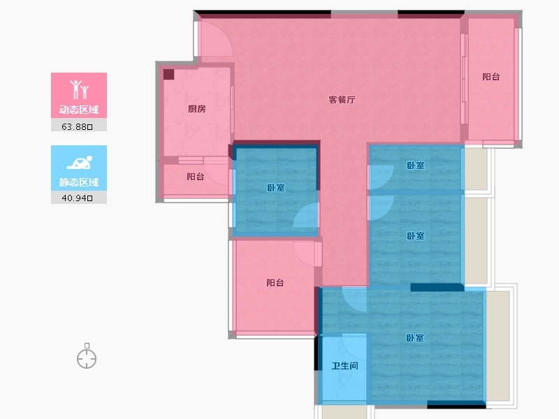 广东省-广州市-海港成天荷1号-94.09-户型库-动静分区