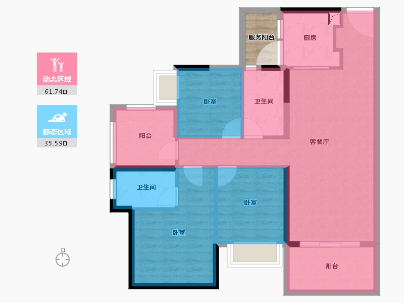 广东省-湛江市-湛江爱琴海国际广场-89.72-户型库-动静分区