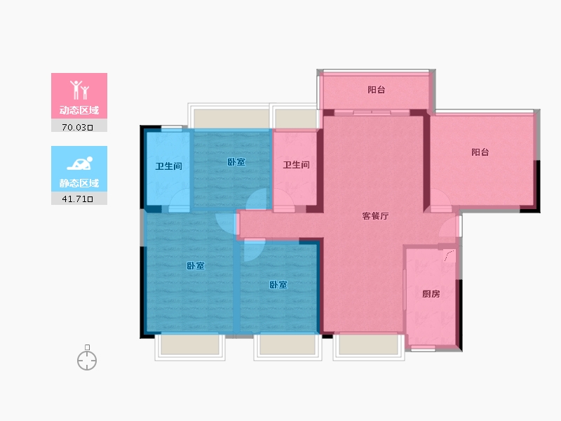 广东省-佛山市-鑫苑城-99.81-户型库-动静分区