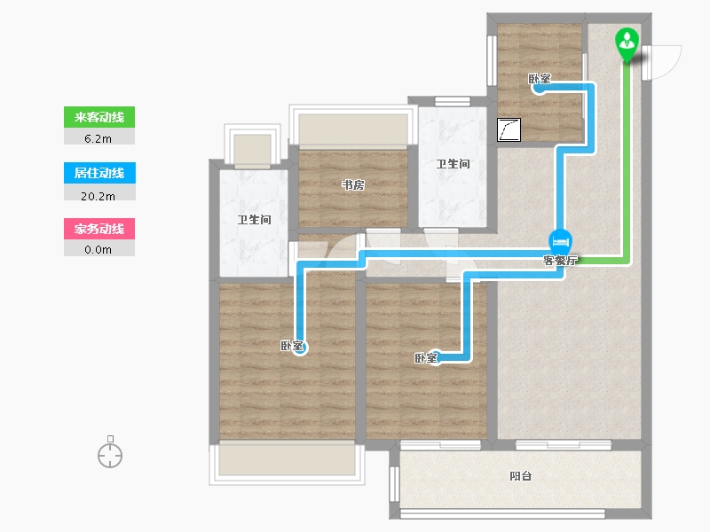 湖北省-武汉市-金地格林映象-86.85-户型库-动静线