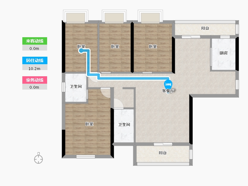 湖南省-株洲市-华苑金逸华府-119.23-户型库-动静线