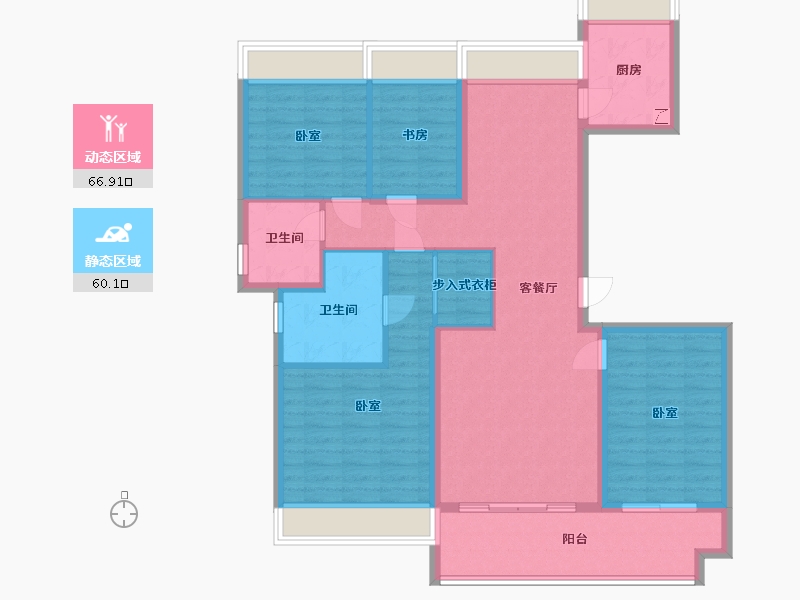 湖北省-武汉市-华发中城荟中央首府-114.00-户型库-动静分区